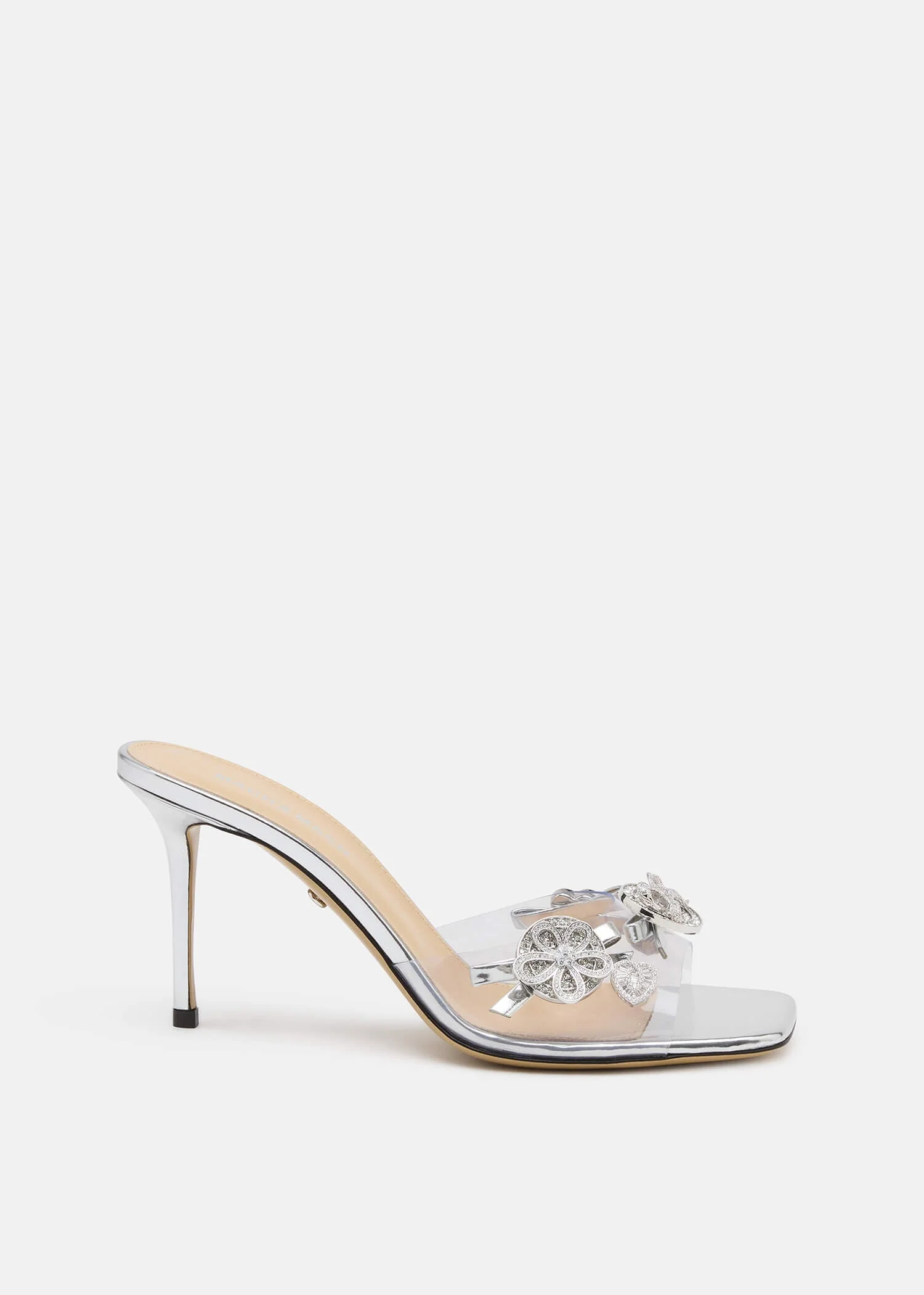 Crystal Button PVC Mules
