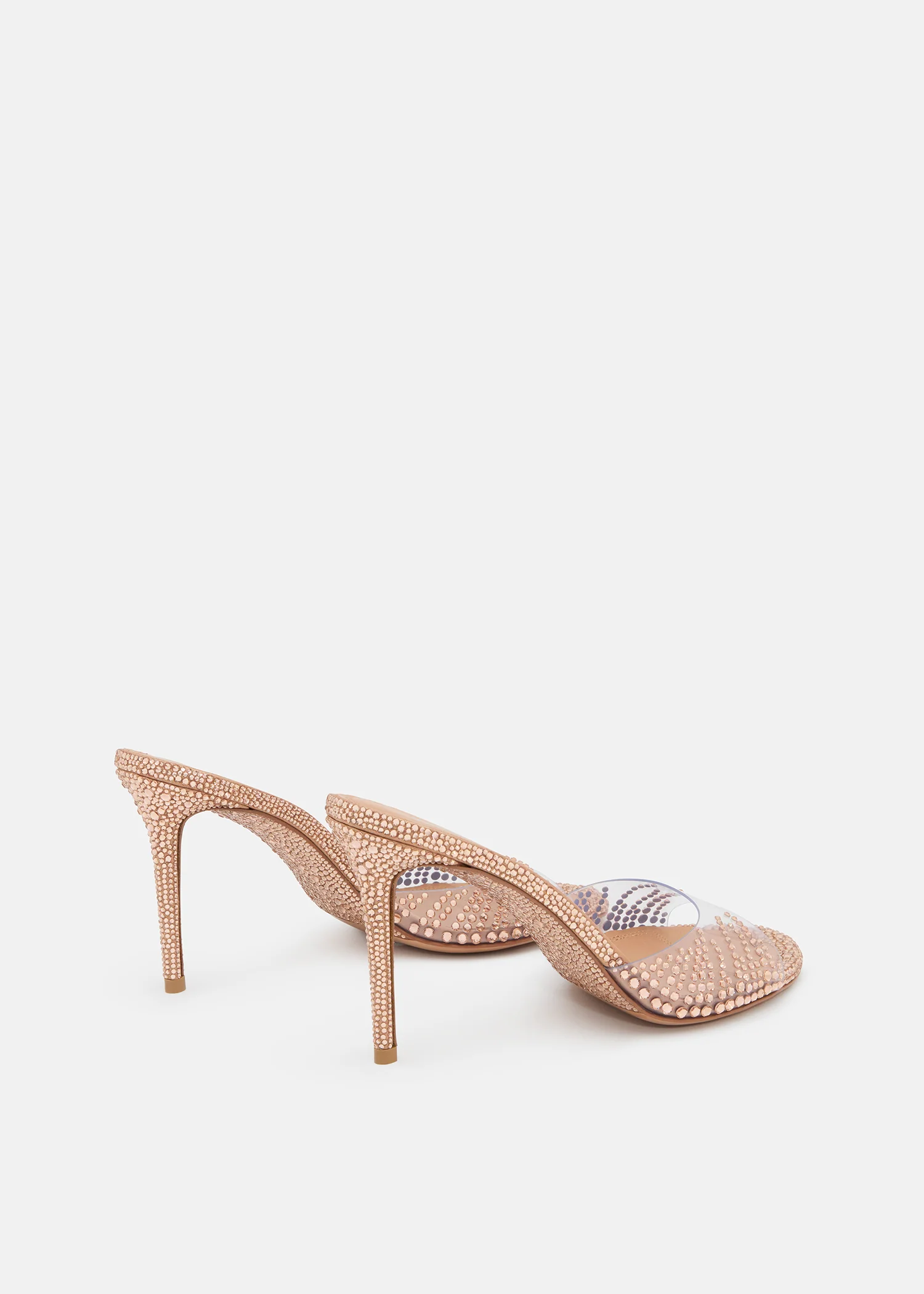 Crystal Flame Golden Brown Round Toe Mules - Image 4