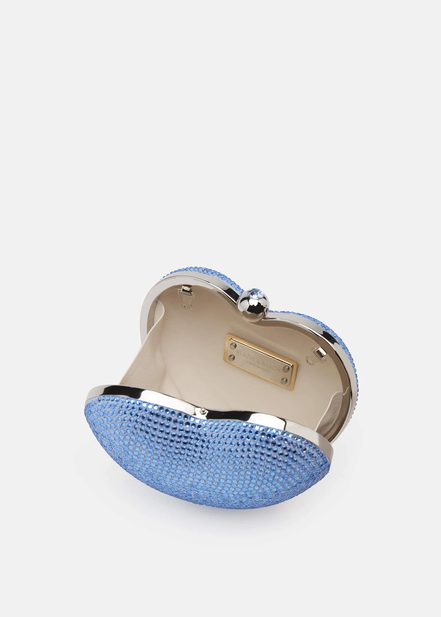 Crystal Heart Suede Clutch - Image 3