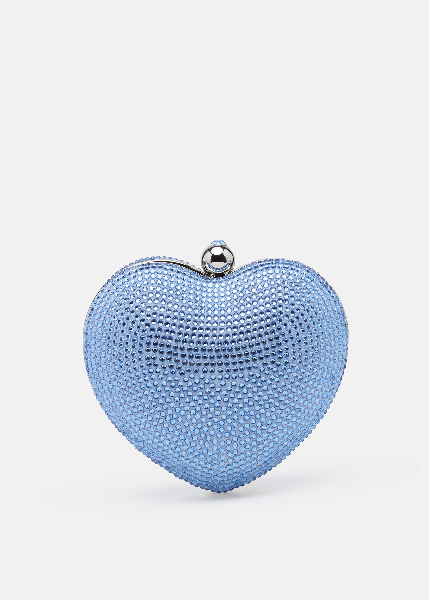 Crystal Heart Suede Clutch - Image 4