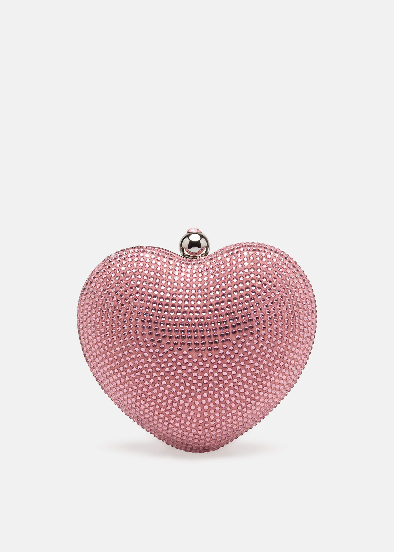 Crystal Heart Suede Clutch - Image 4