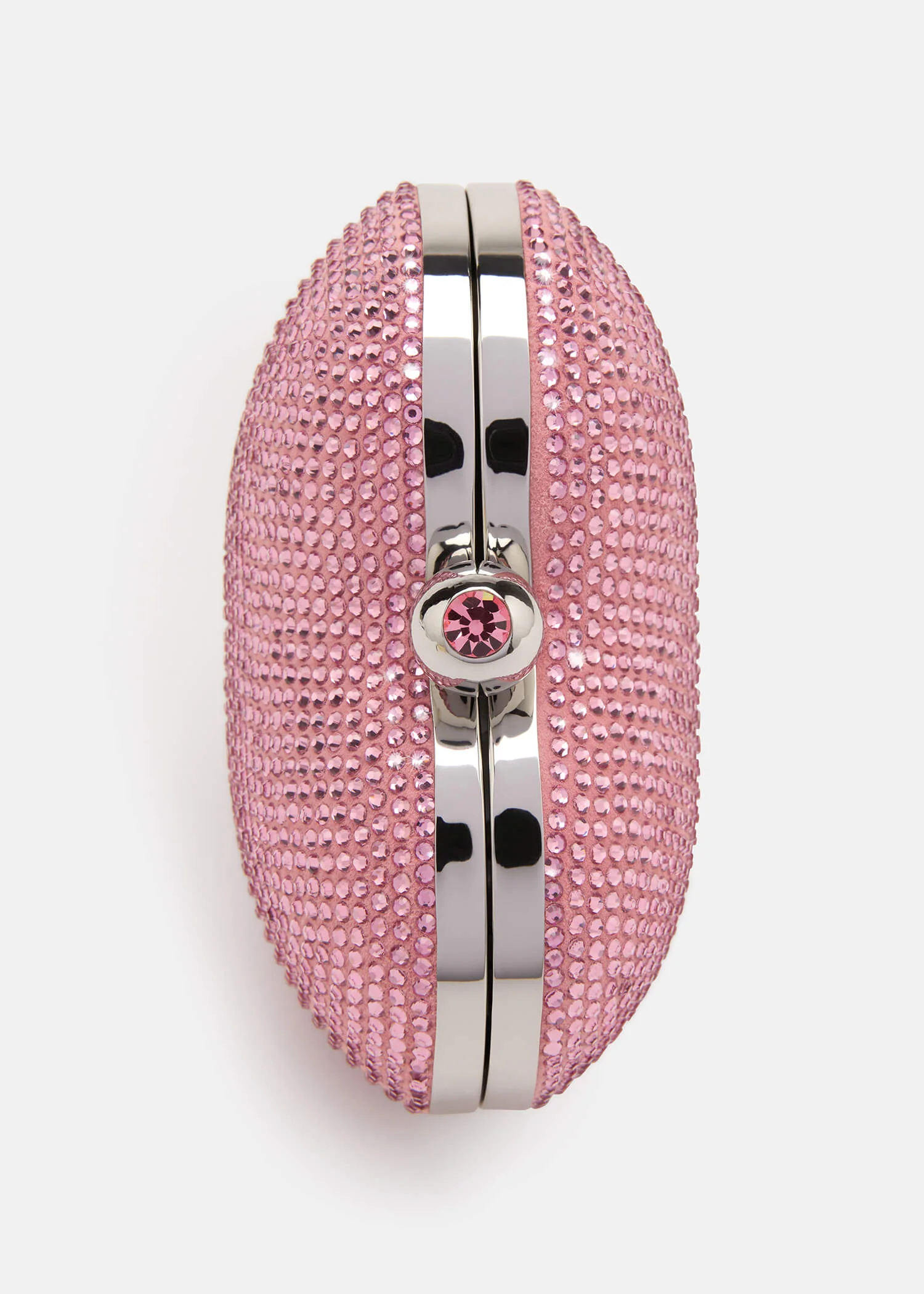 Crystal Heart Suede Clutch - Image 5