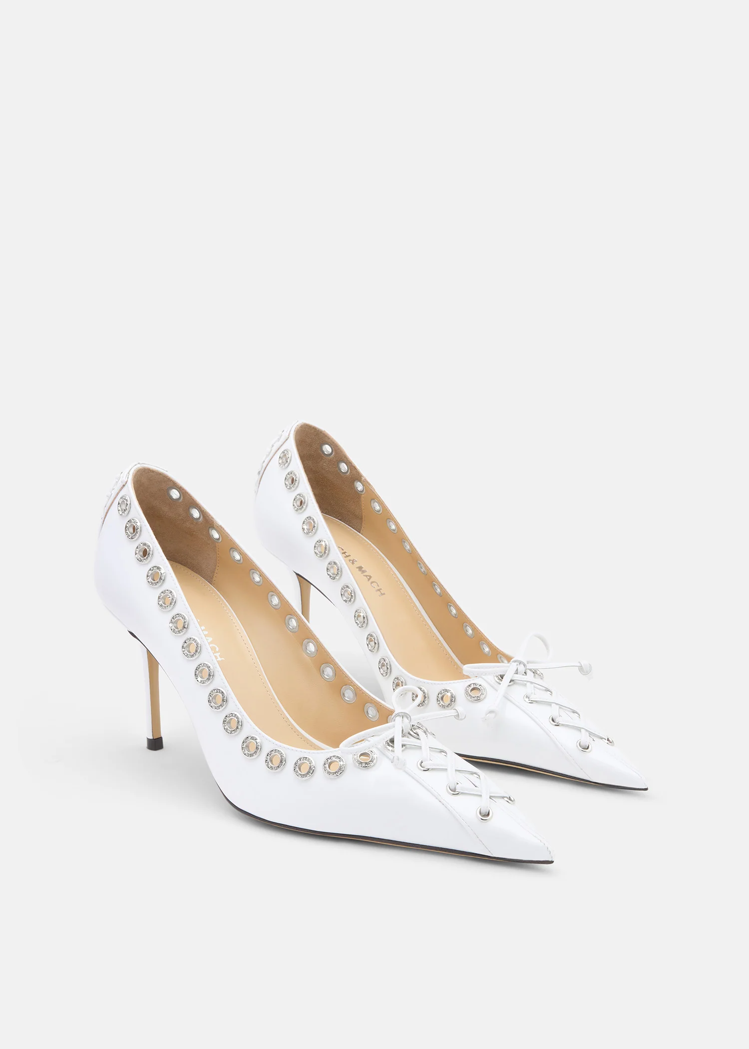 Crystalized Corset Pointed Toe Pumps - Image 2