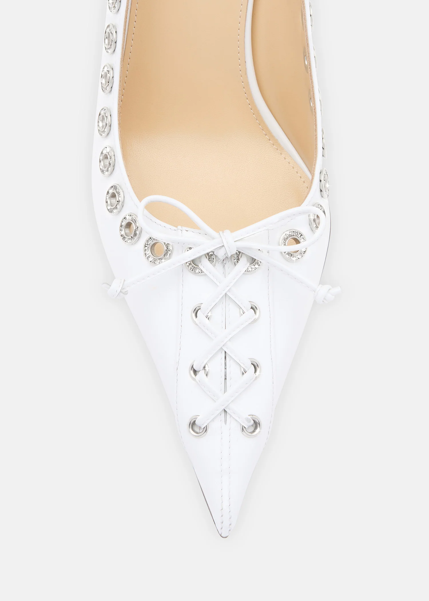 Crystalized Corset Pointed Toe Pumps - Image 5