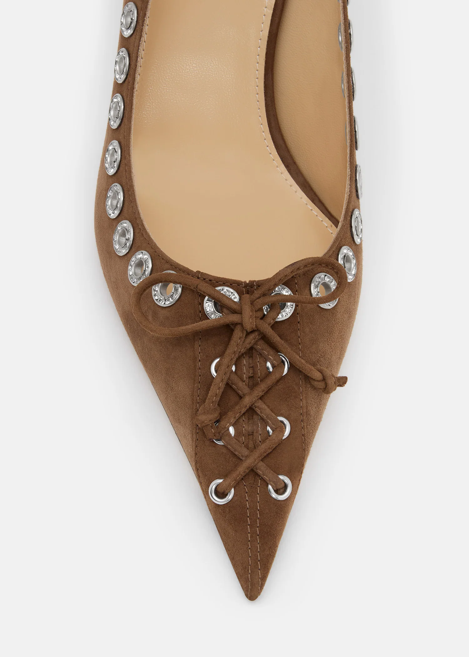 Crystalized Corset Pointed Toe Pumps - Image 5