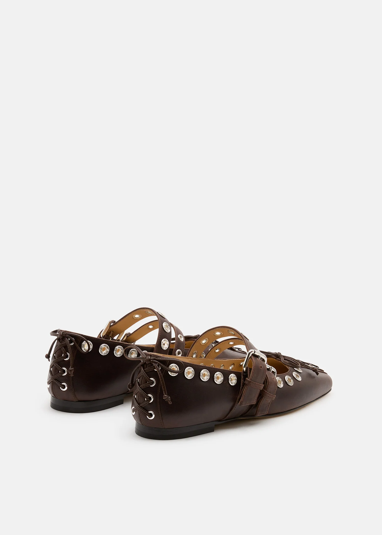 Crystalized Corset Square Toe Ballet Flats - Image 4