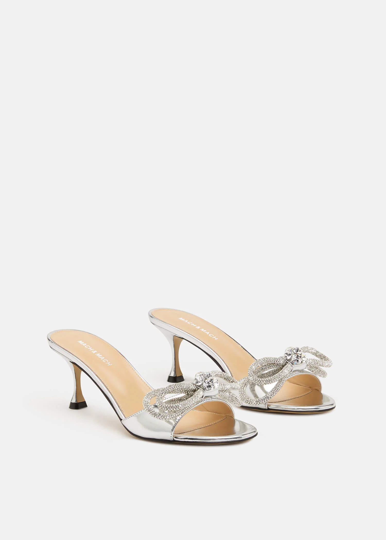 Double Bow Metallic Mules - Image 2