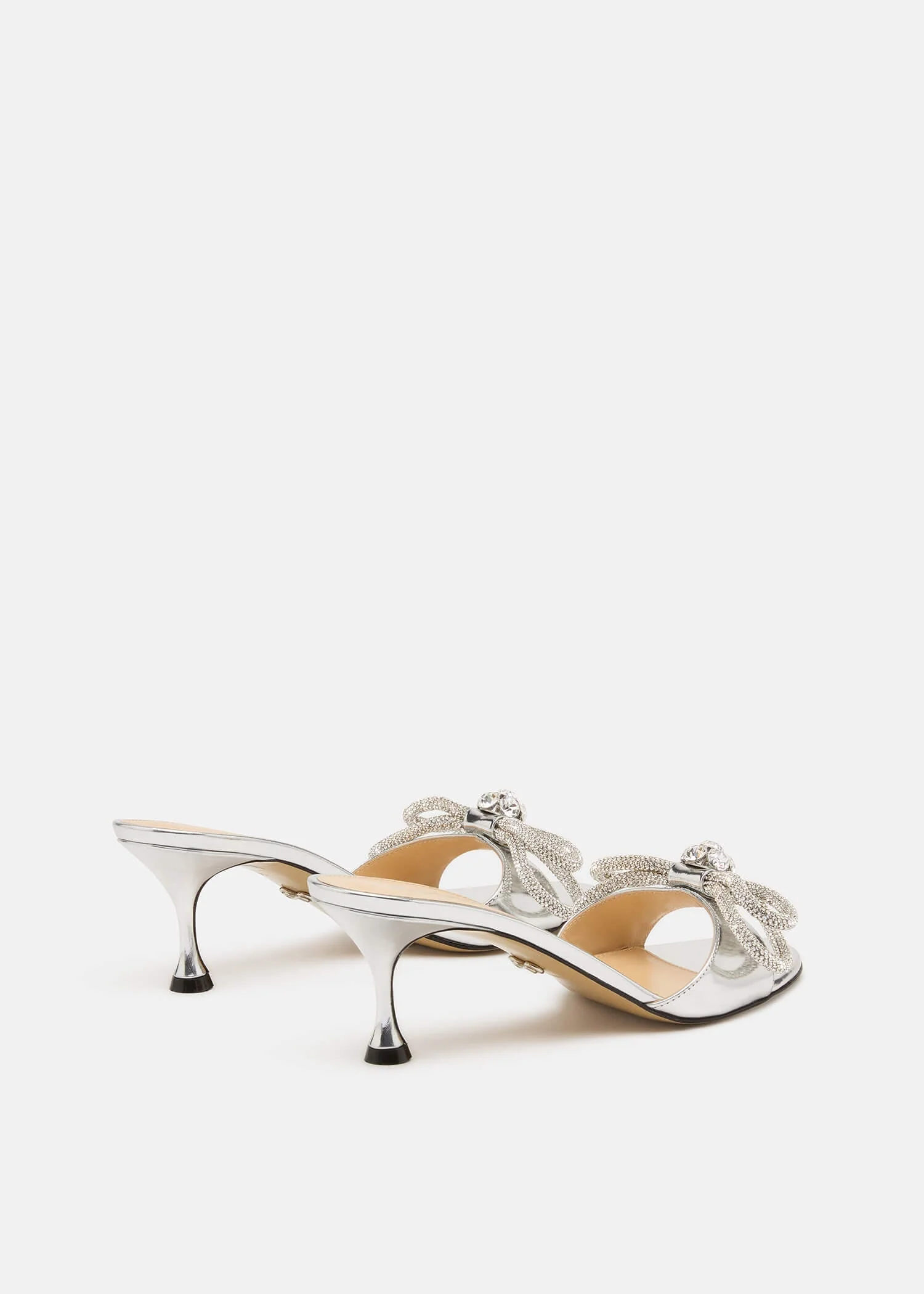 Double Bow Metallic Mules - Image 4