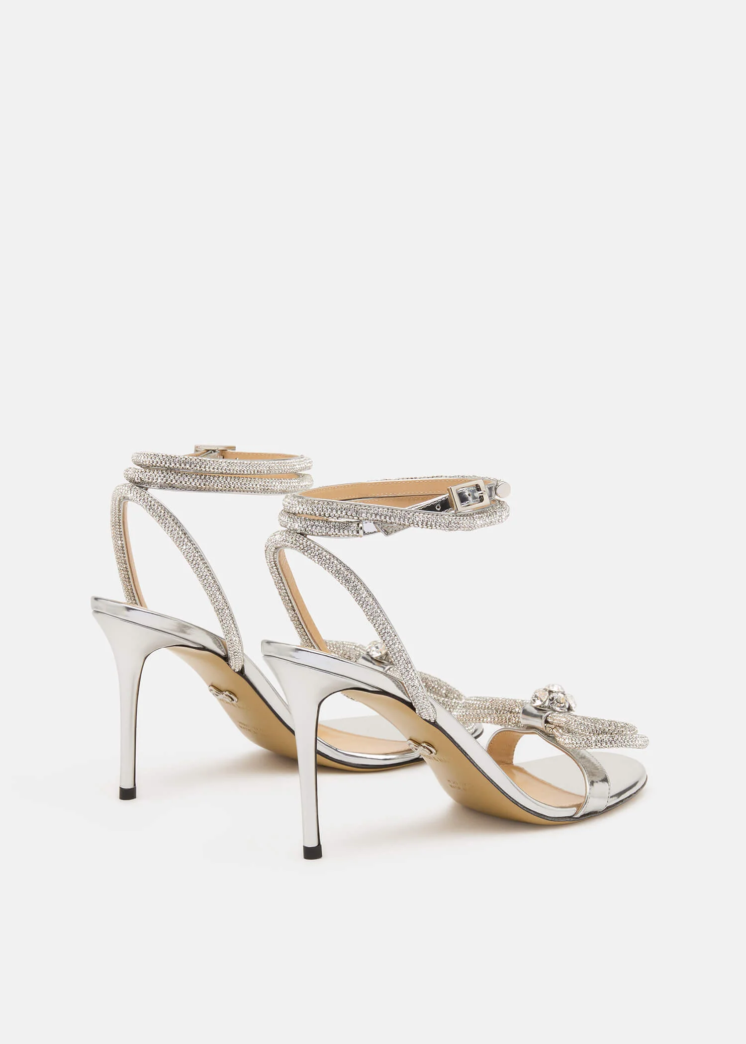 Double Bow Metallic Sandals - Image 4