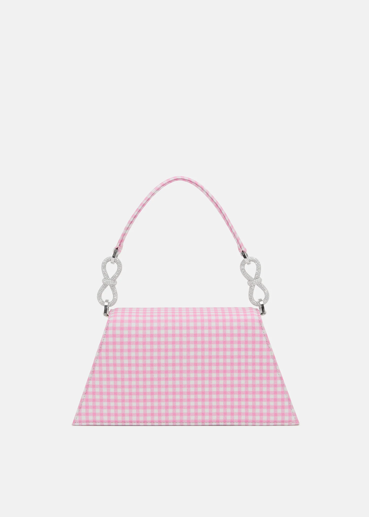 Double Bow Pink Gingham Samantha Handbag Medium - Image 4