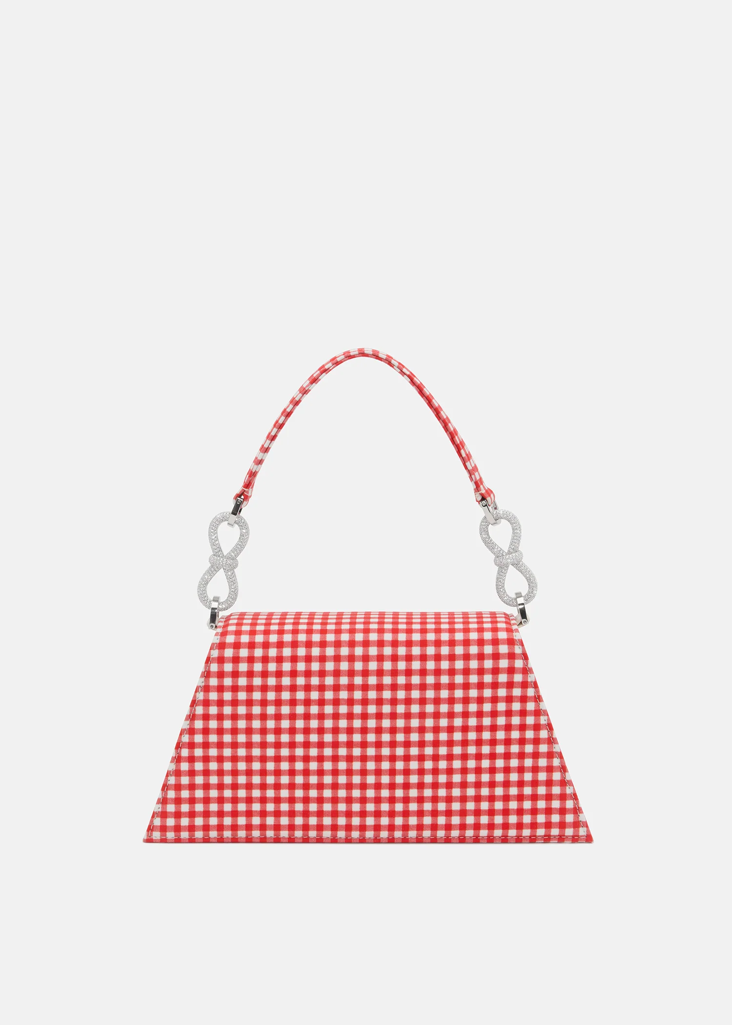 Double Bow Red Gingham Samantha Handbag Medium - Image 4