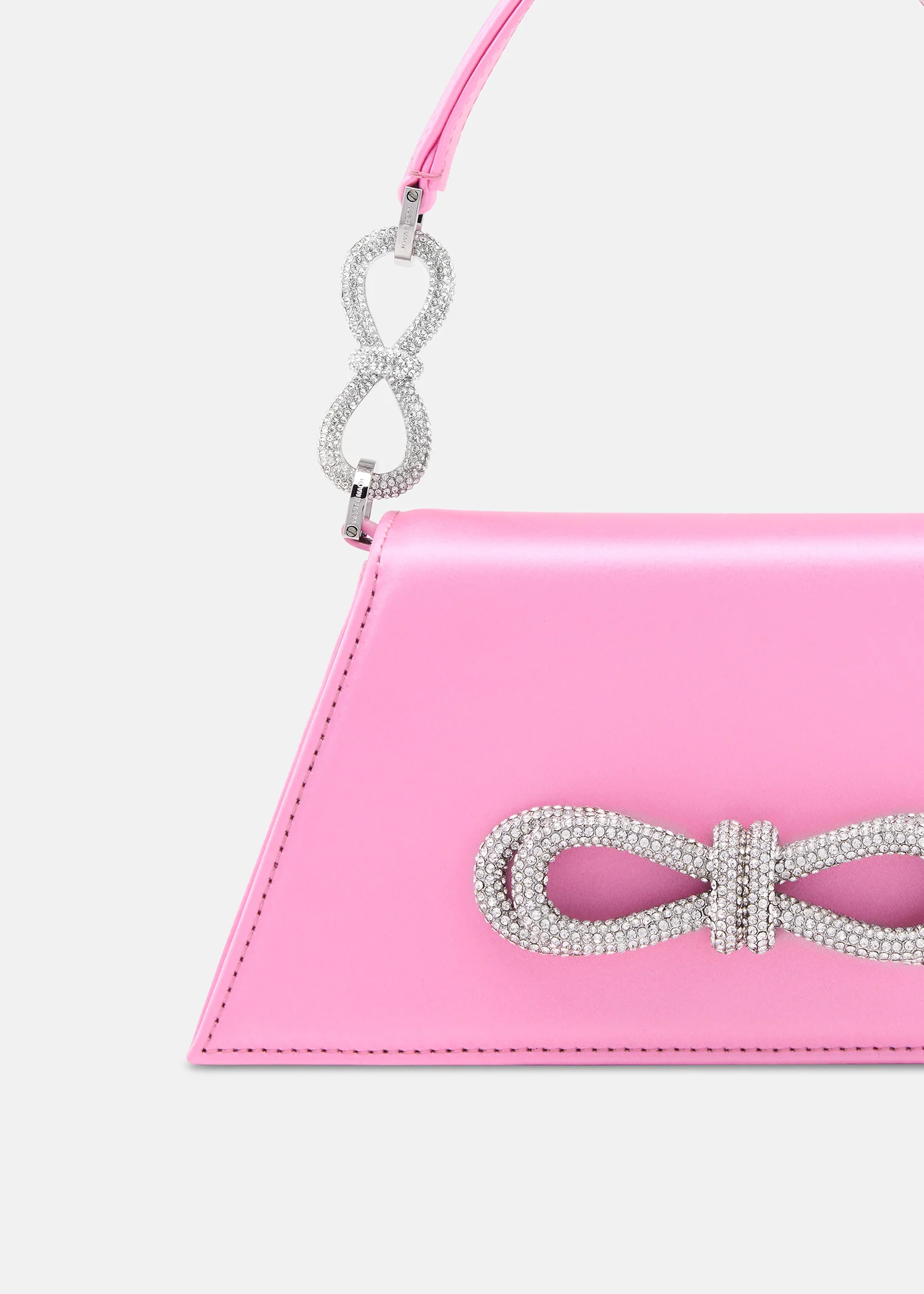 DOUBLE BOW SAMANTHA HANDBAG MEDIUM PINK - Image 4