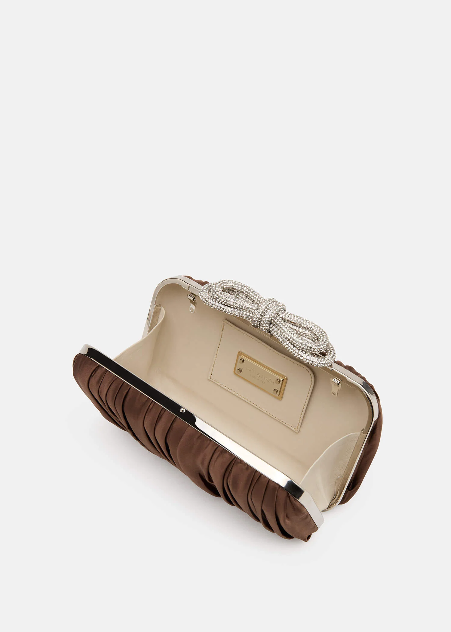 Double Bow Satin Clutch - Image 3