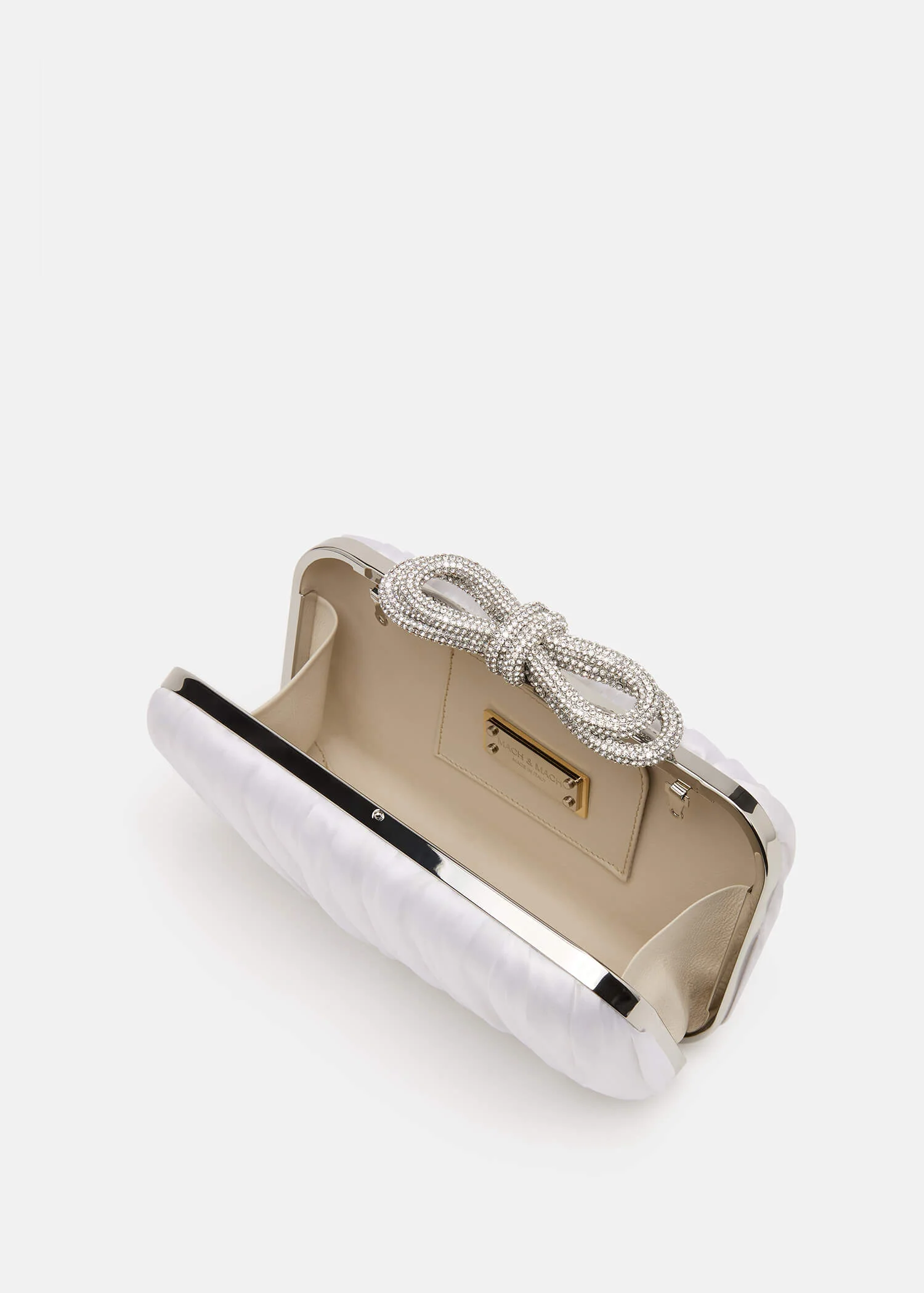 Double Bow Satin Clutch - Image 3
