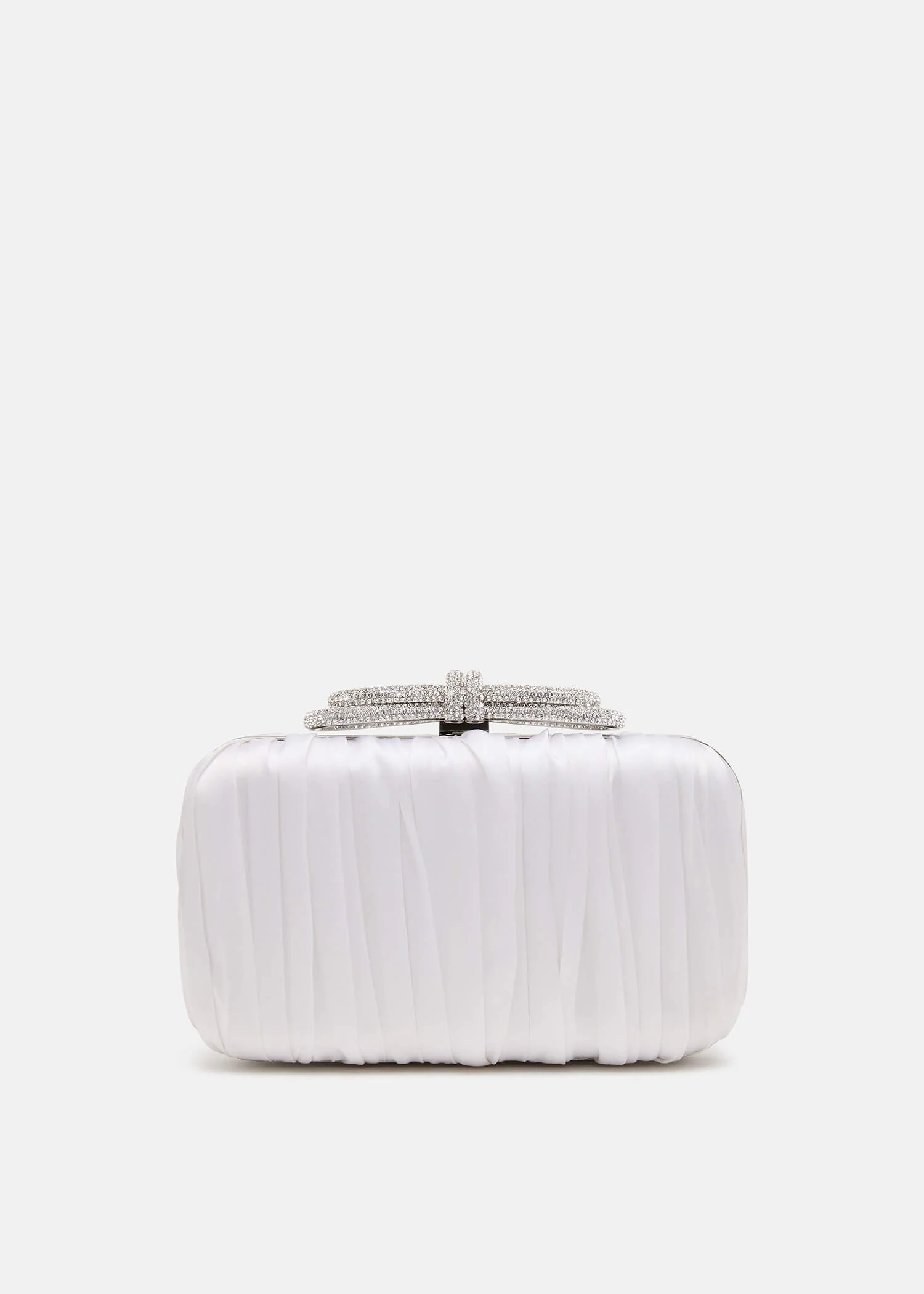 Double Bow Satin Clutch - Image 4