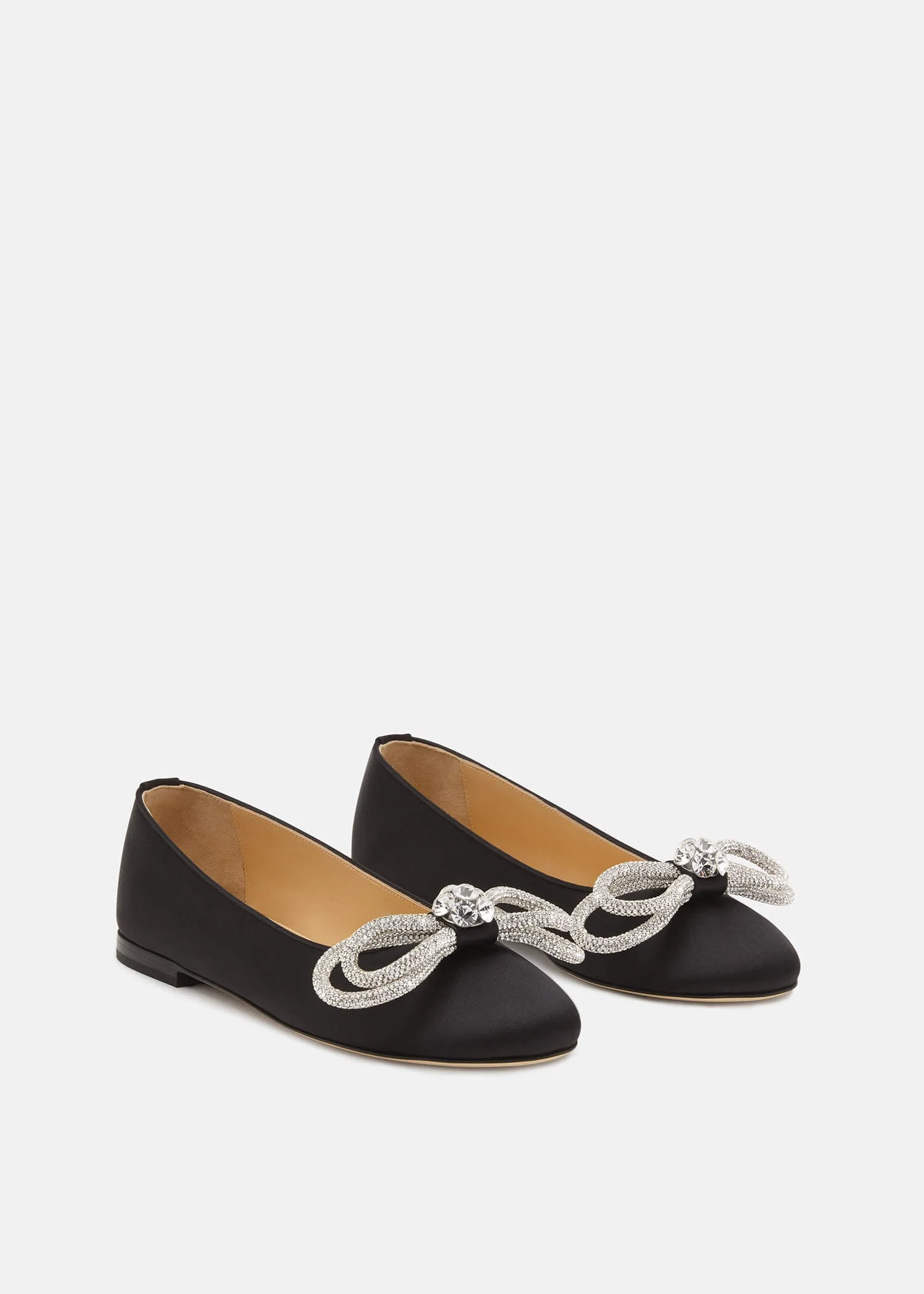 Double Bow Satin Flats - Image 2