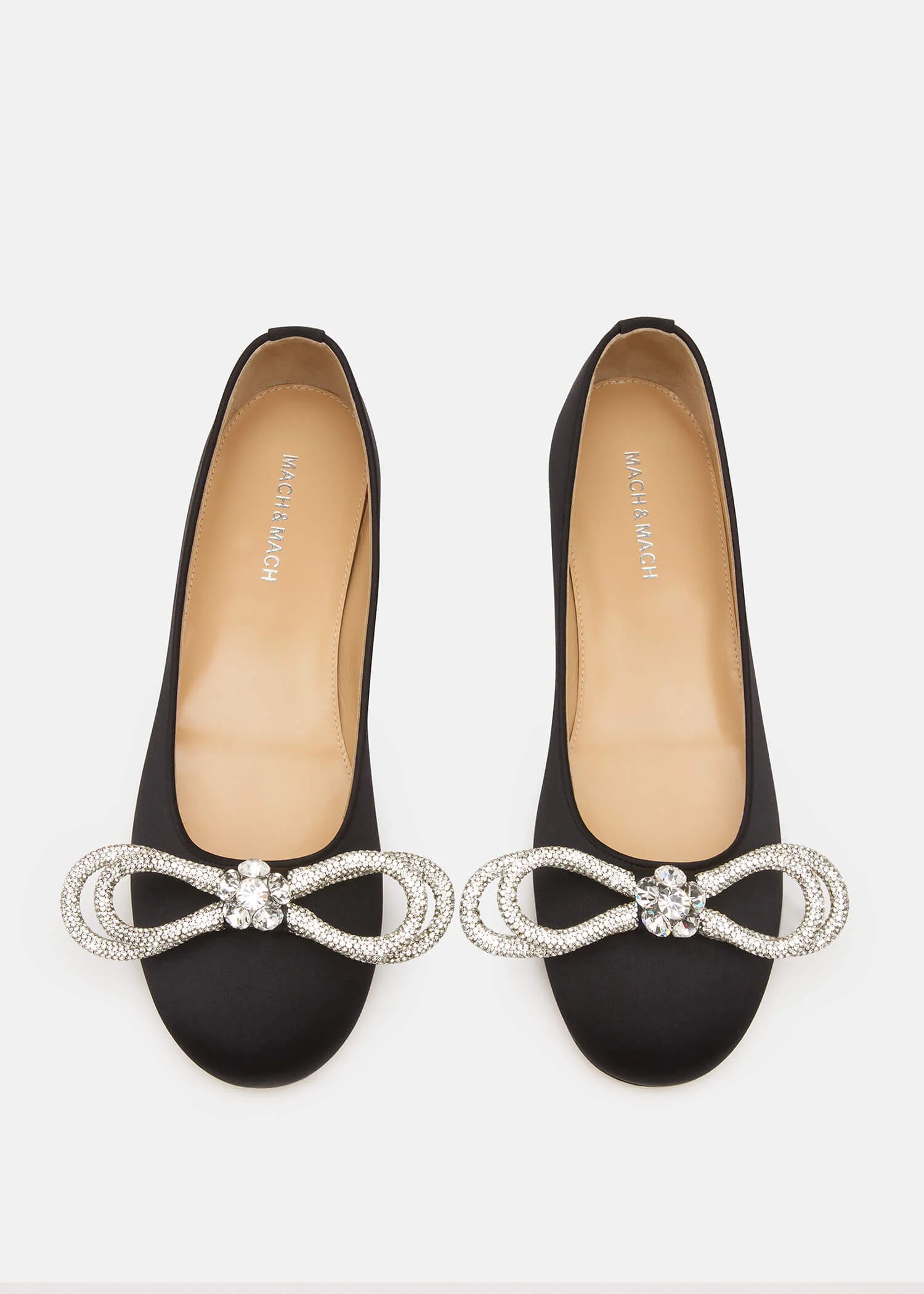 Double Bow Satin Flats - Image 3