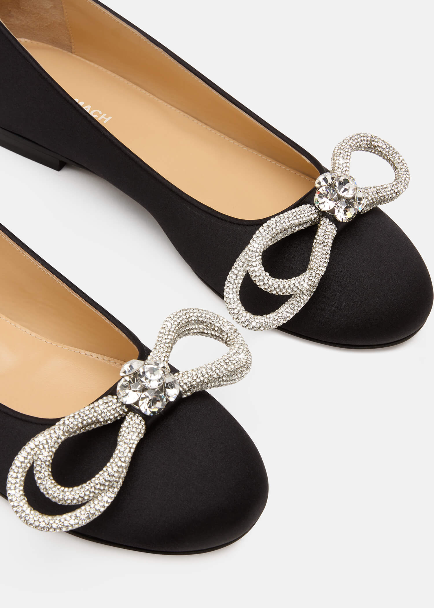 Double Bow Satin Flats - Image 5