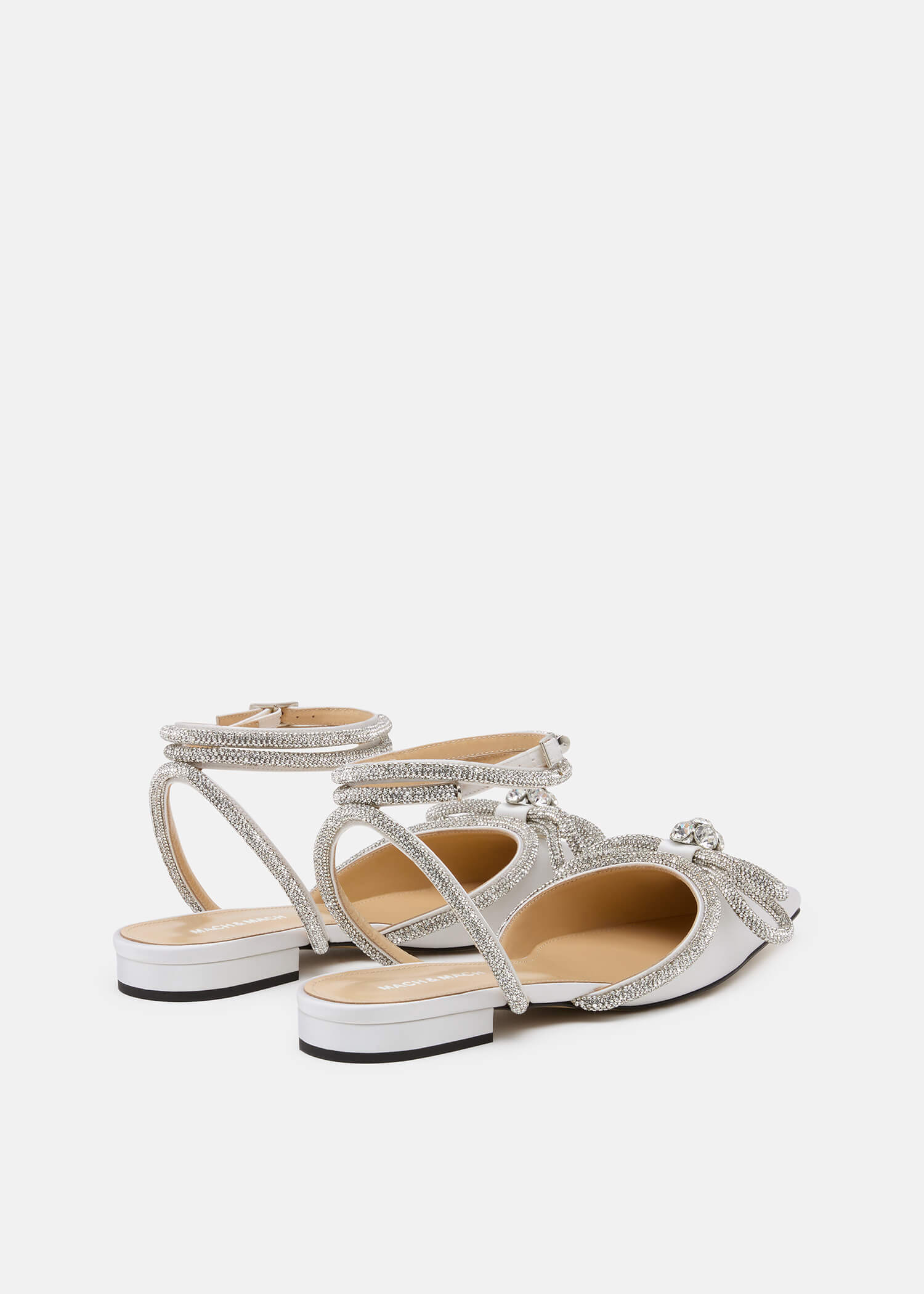 Double Bow Satin Flats - Image 4