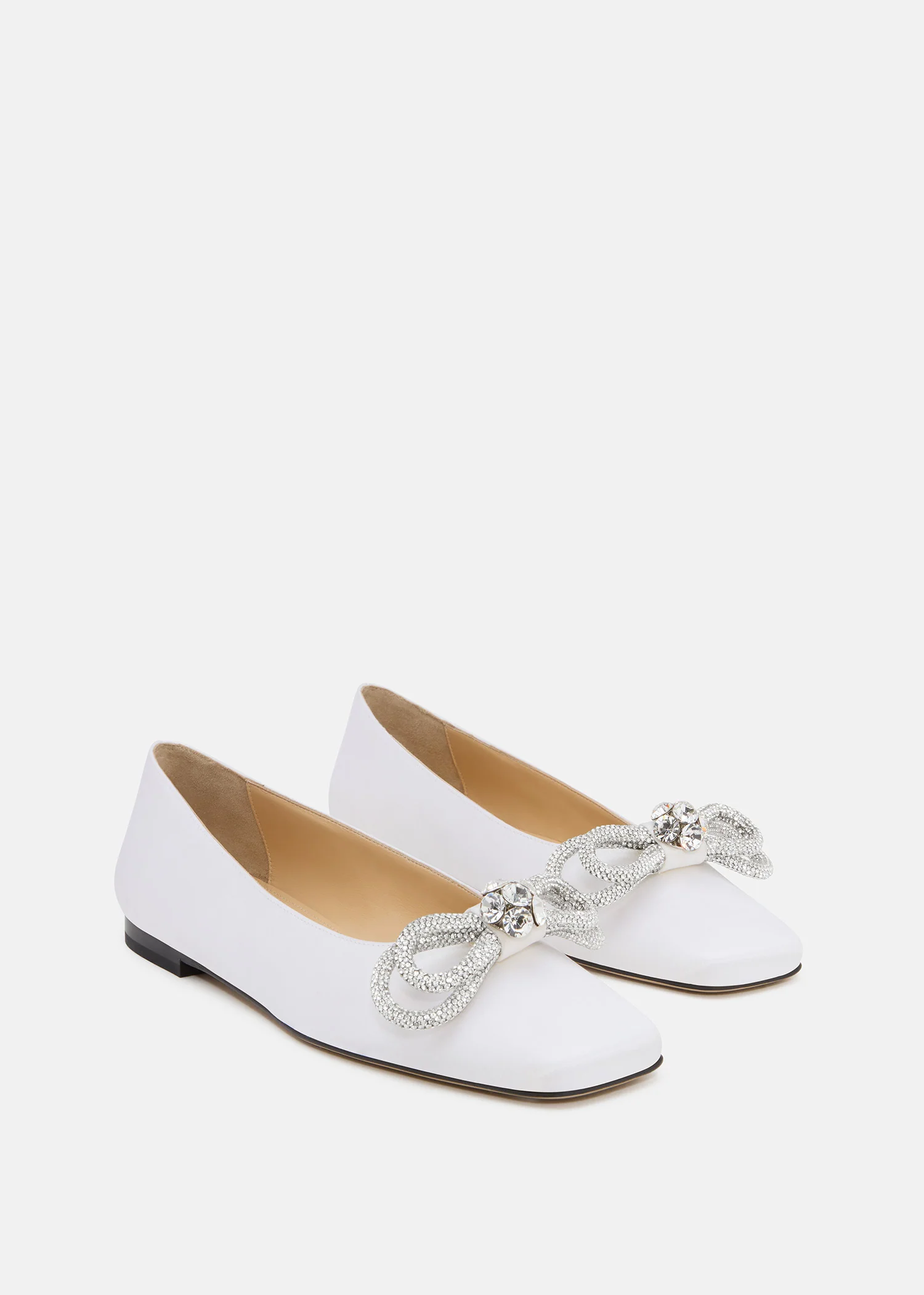 Double Bow Satin Flats - Image 2