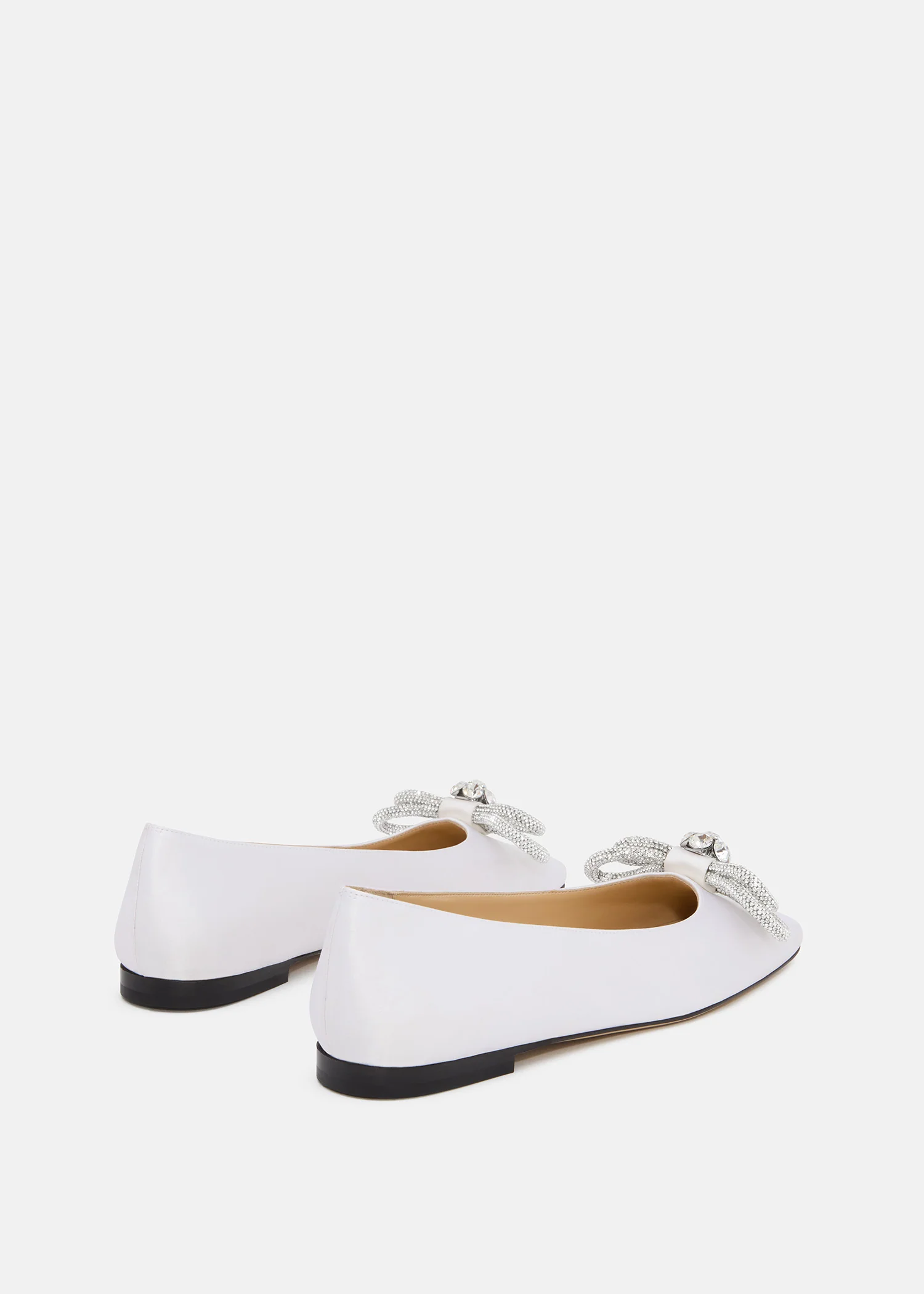 Double Bow Satin Flats - Image 4