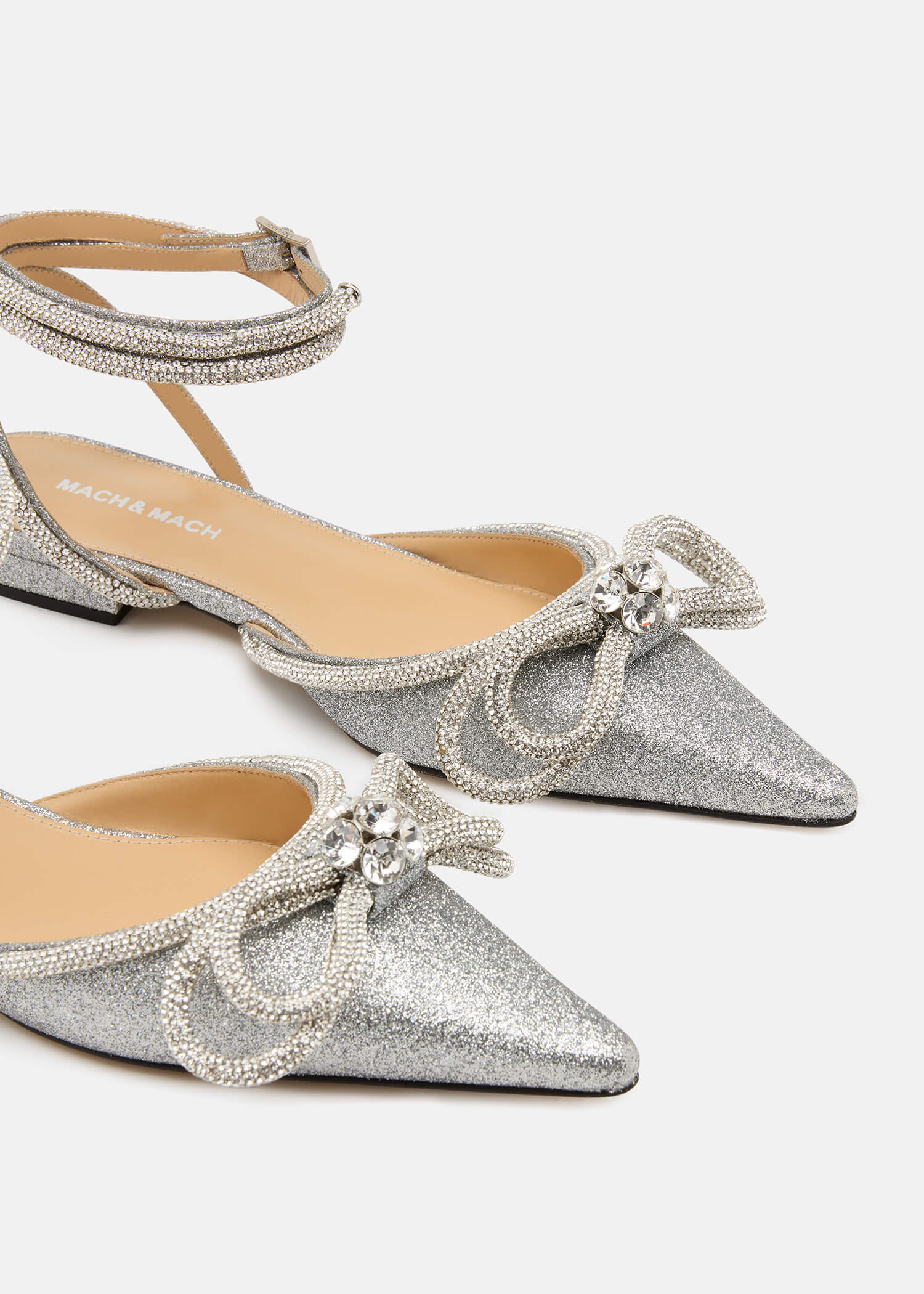Double Bow Glitter Flats - Image 5