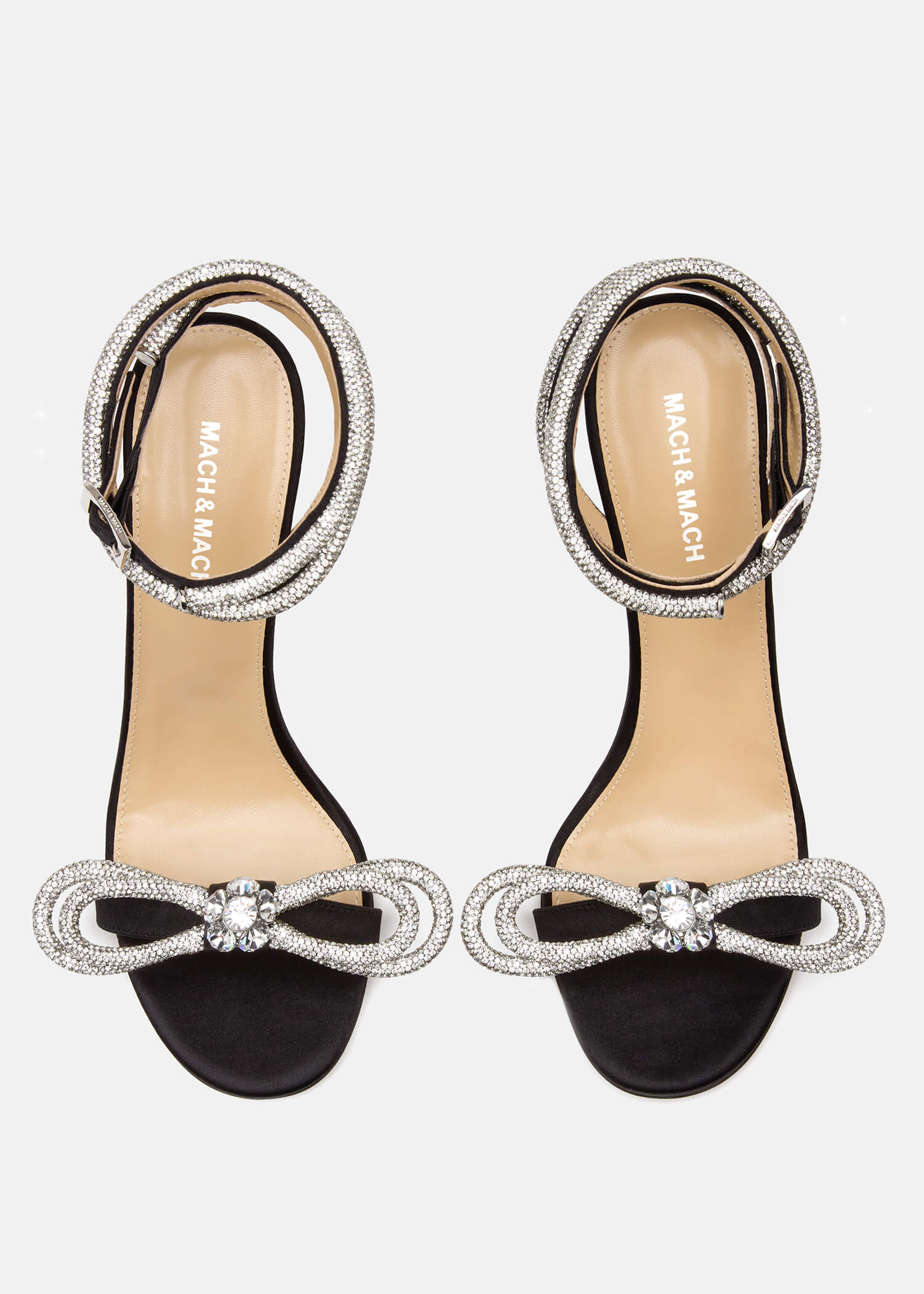 Double Bow Satin Sandals - Image 3