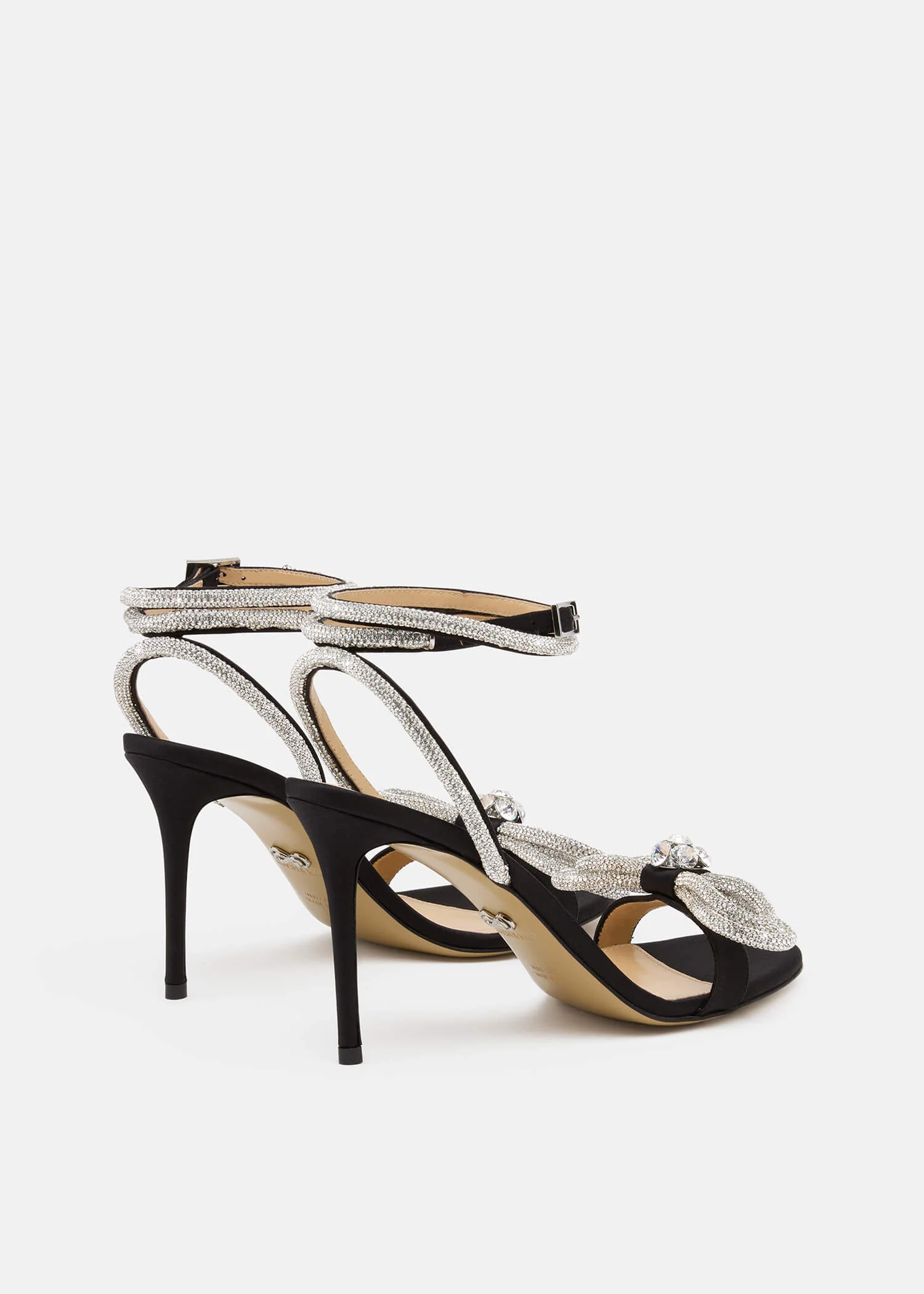 Double Bow Satin Sandals - Image 4