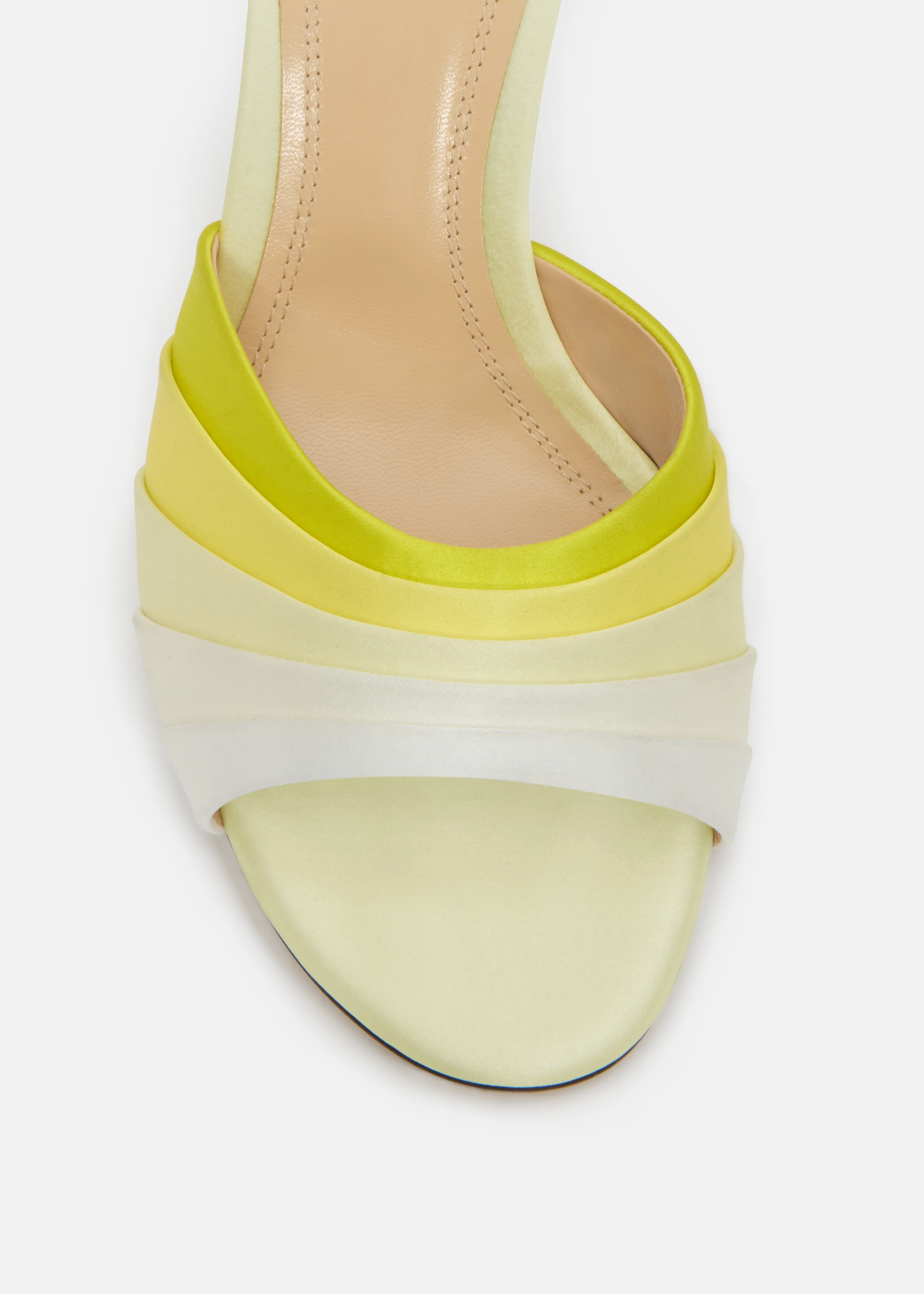 Gradient Butter Yellow Satin Mules - Image 5