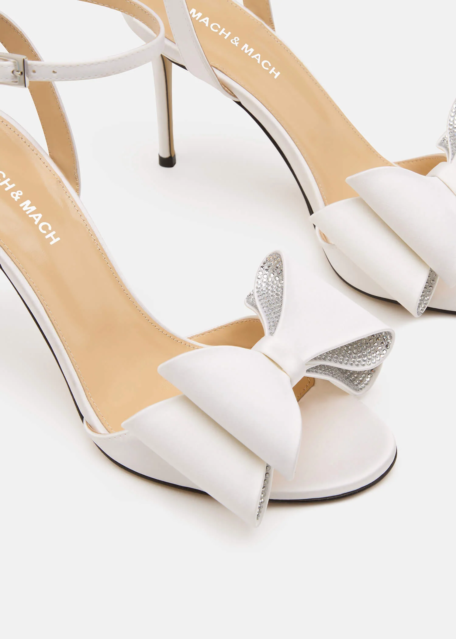 Le Cadeau'' Round Toe Satin Sandals - Image 5