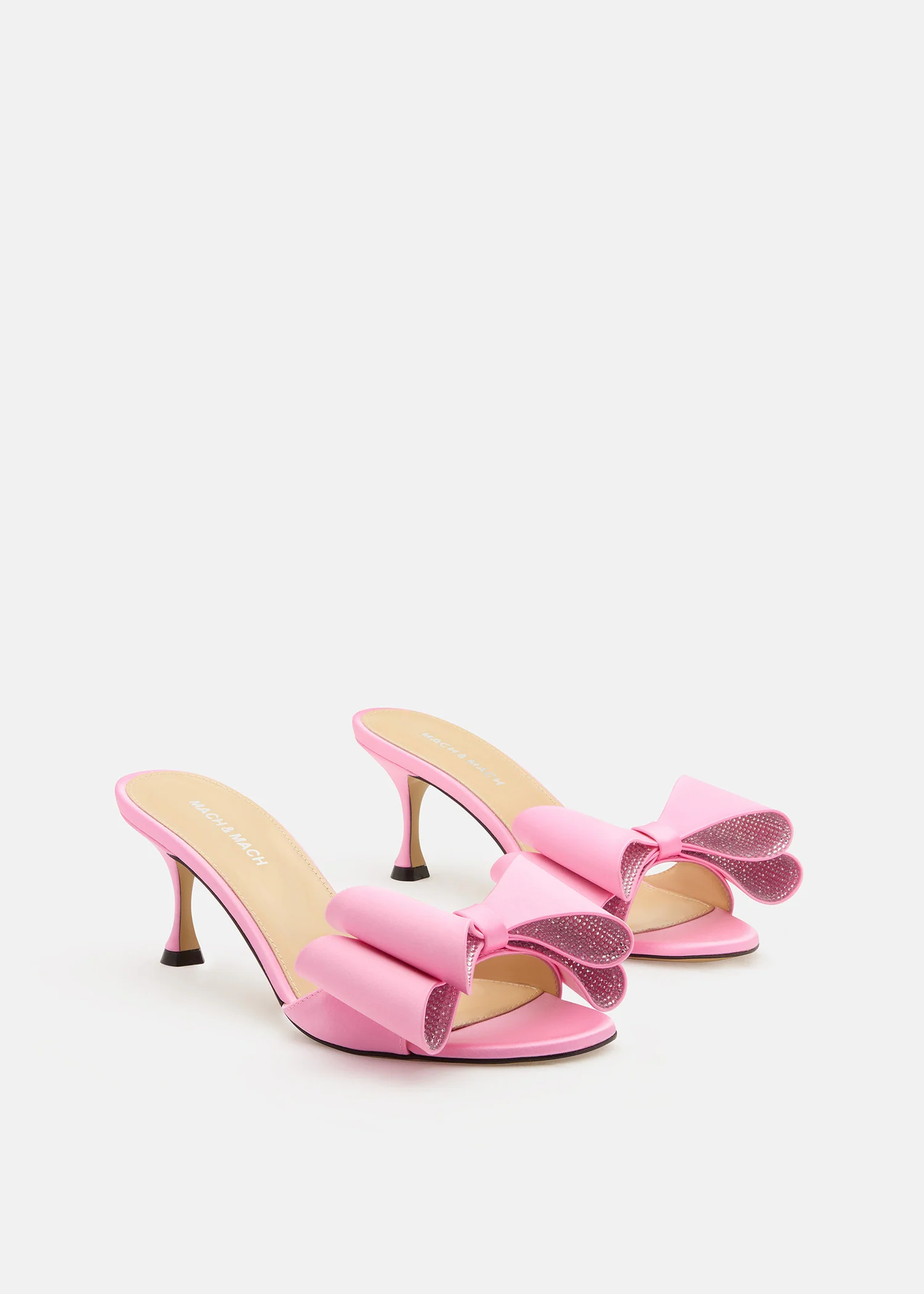 Le Cadeau Satin Kitten Heel Mules - Image 3