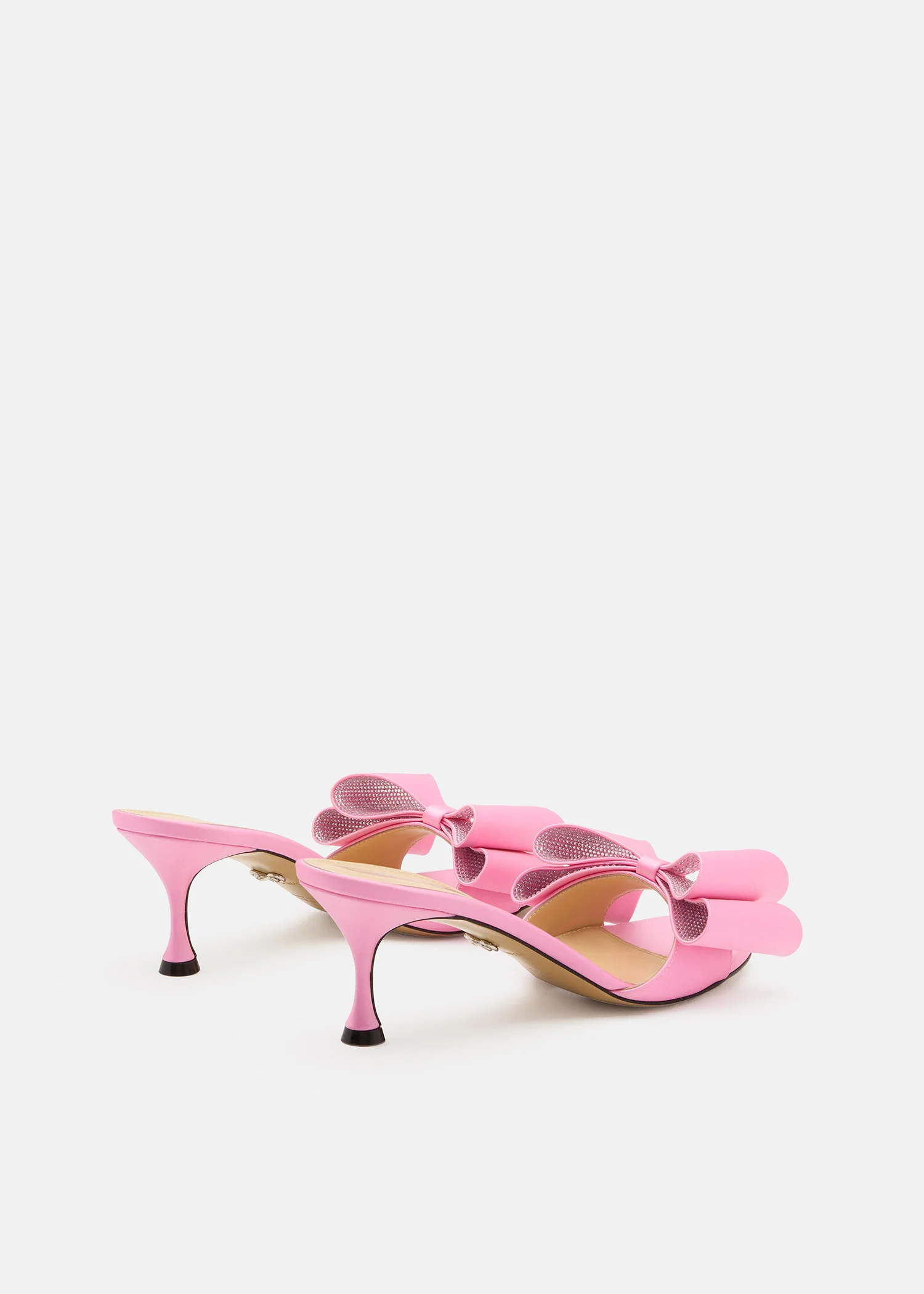 Le Cadeau Satin Kitten Heel Mules - Image 4