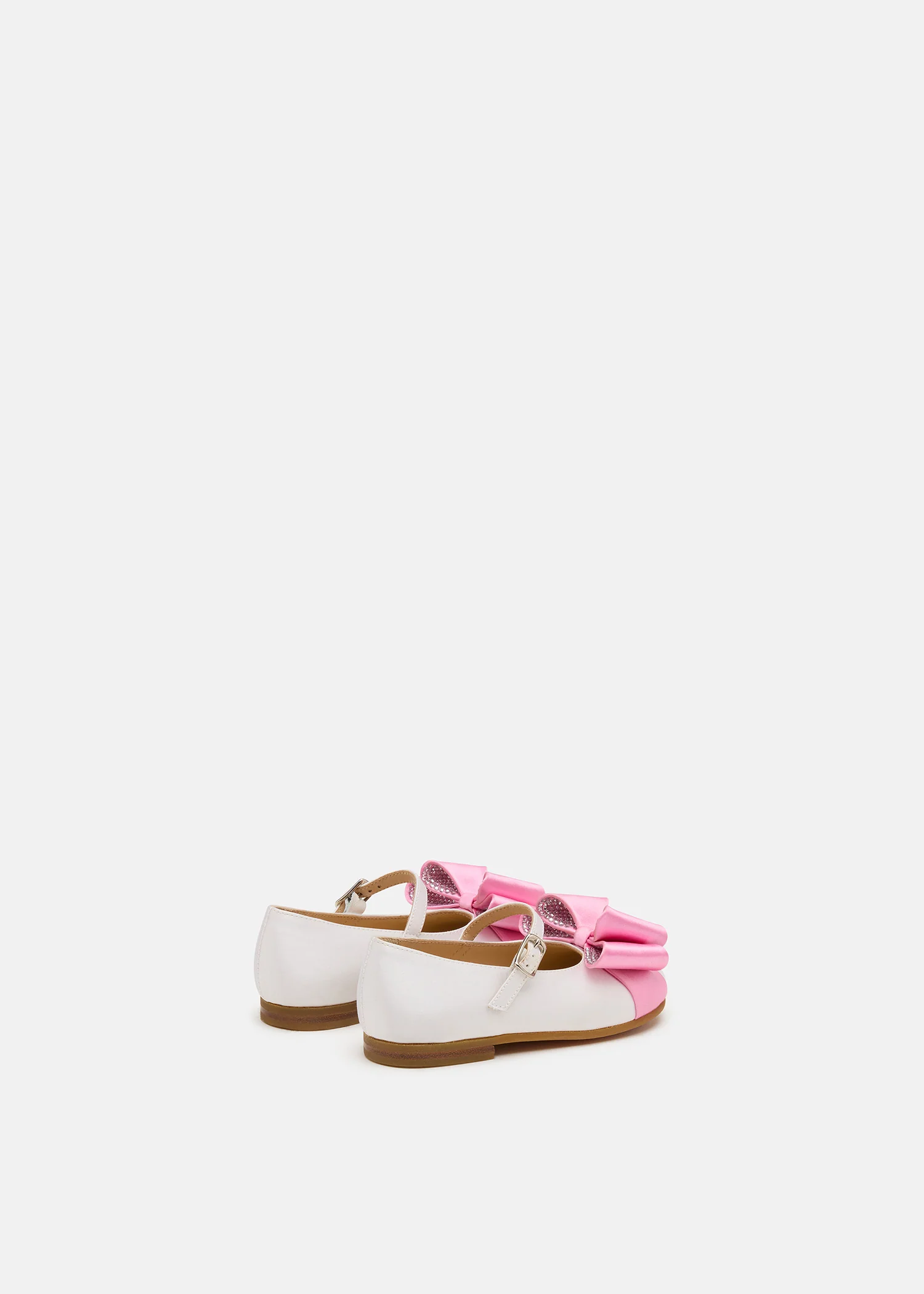 Le Cadeau Mini Ballerina in White and Pink Satin - Image 4