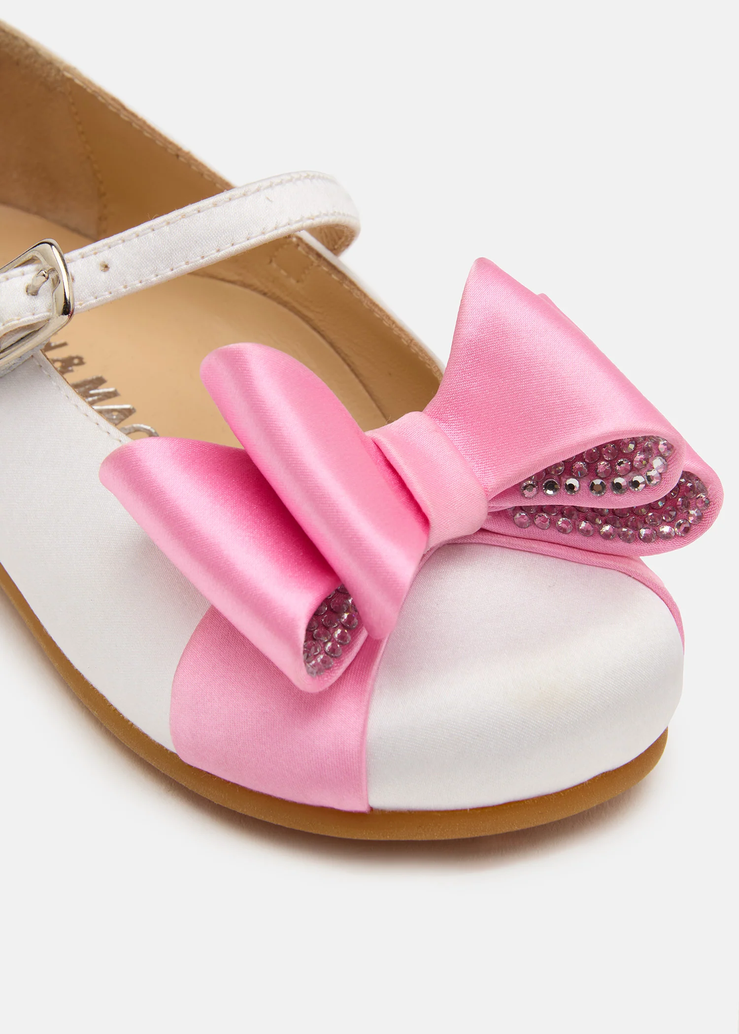 Le Cadeau Mini Ballerina in White and Pink Satin - Image 5