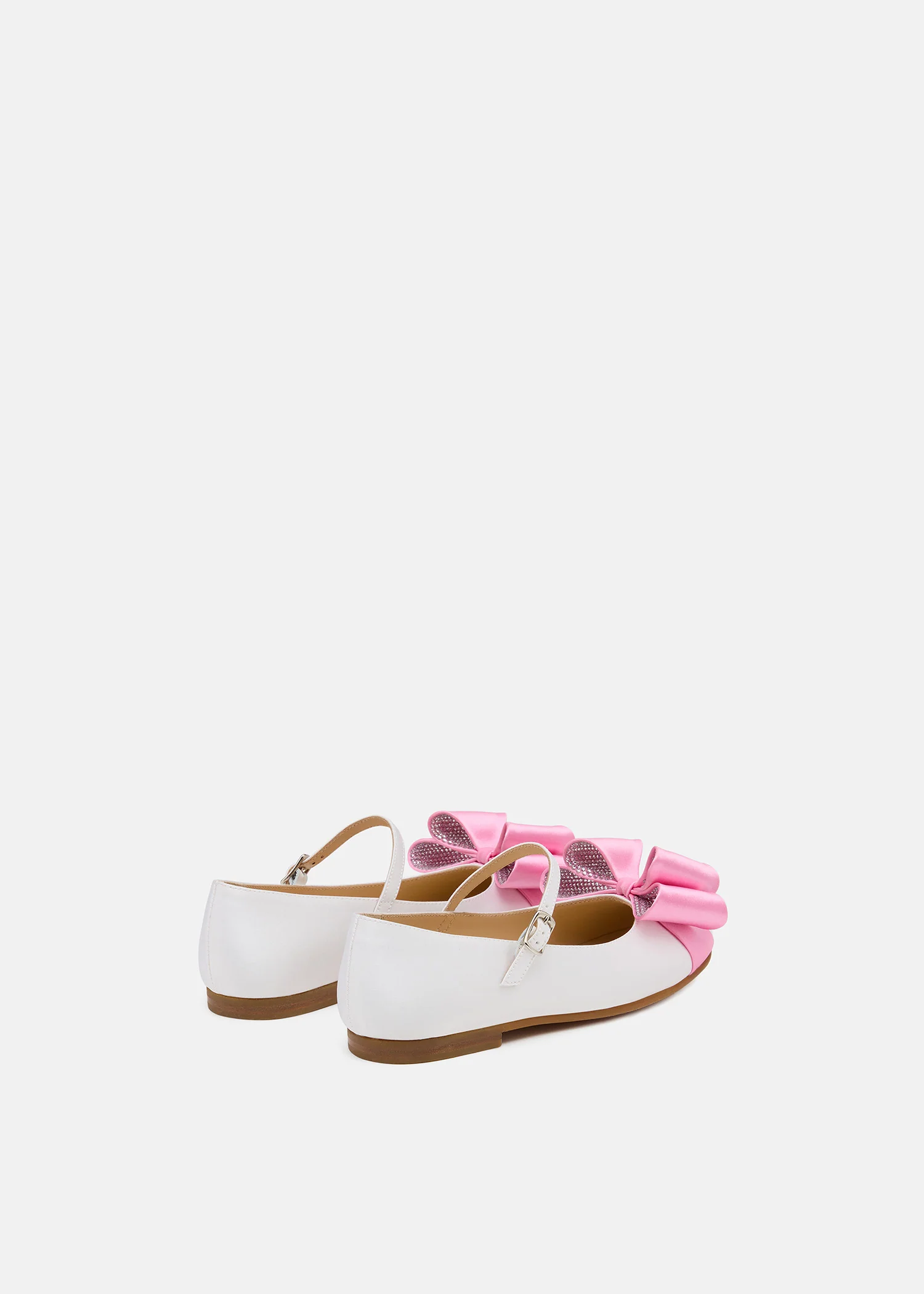 Le Cadeau White and Pink Satin Mini Ballerina - Image 4