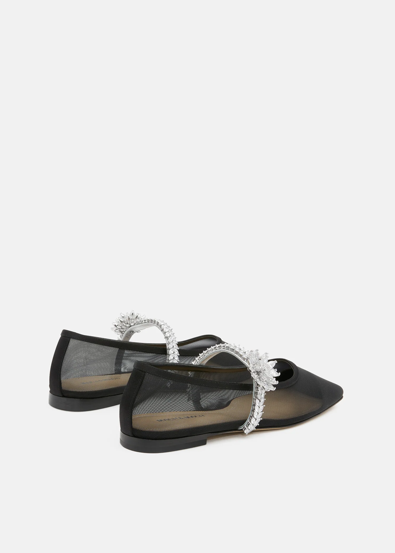 Lotus Flower Jewelled Mesh Ballerinas - Image 4