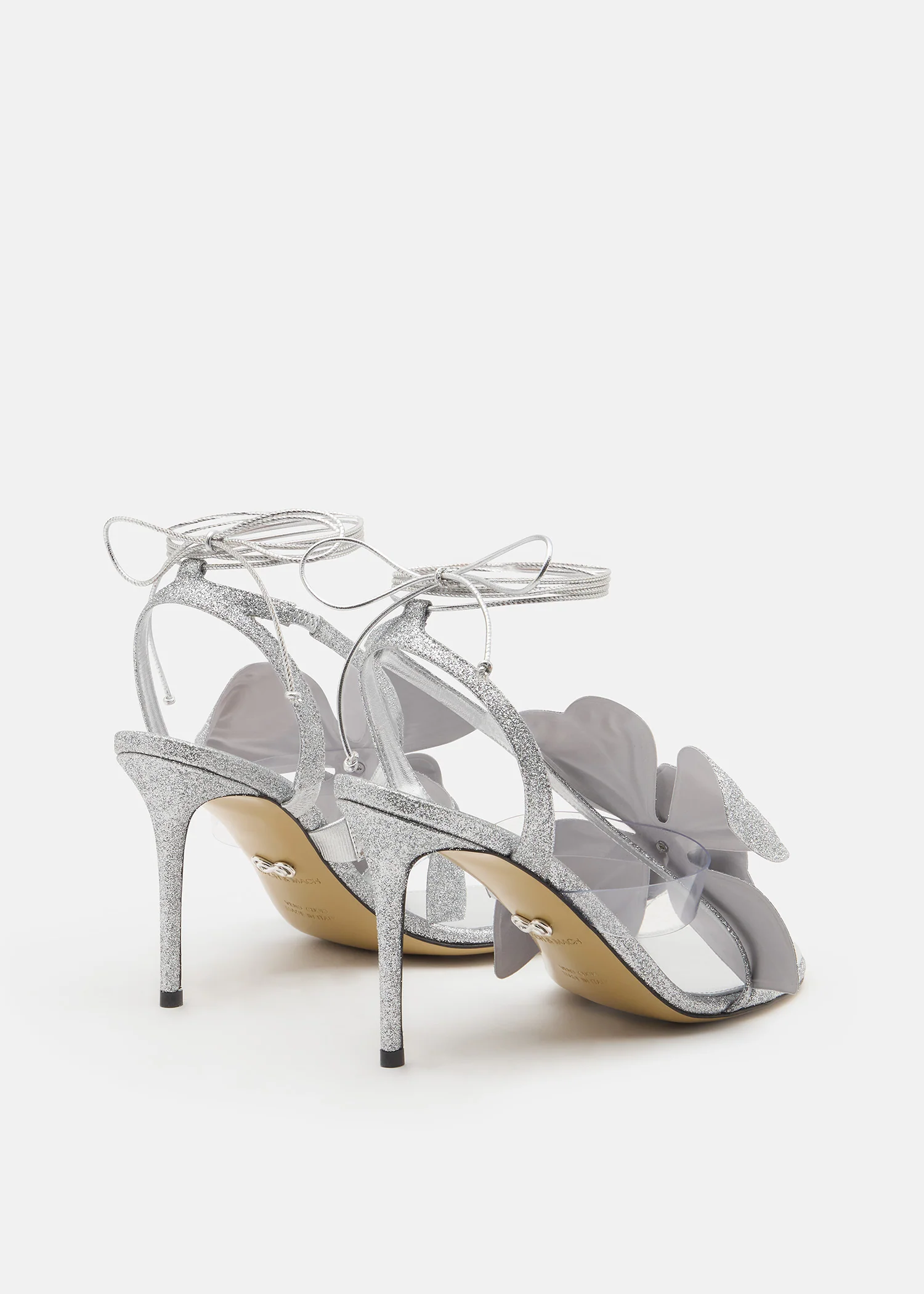 Orchid Silver Glitter Round Toe Sandals - Image 4