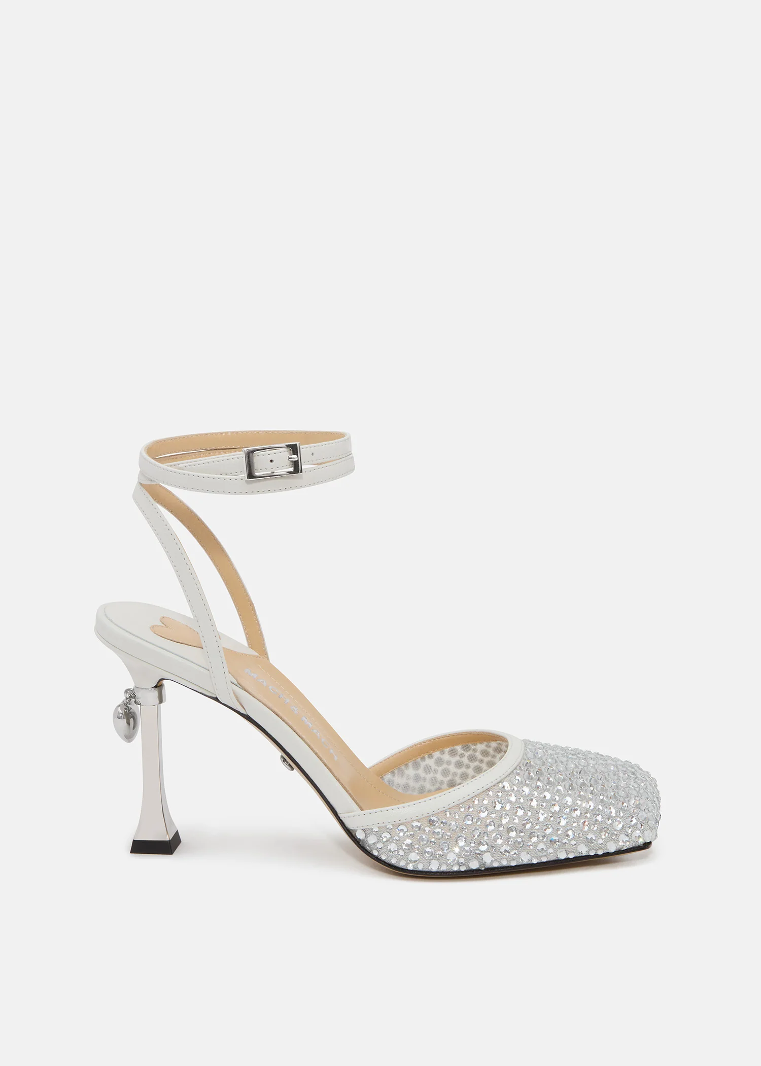 Puffy Heart Ring Square Toe High Heels