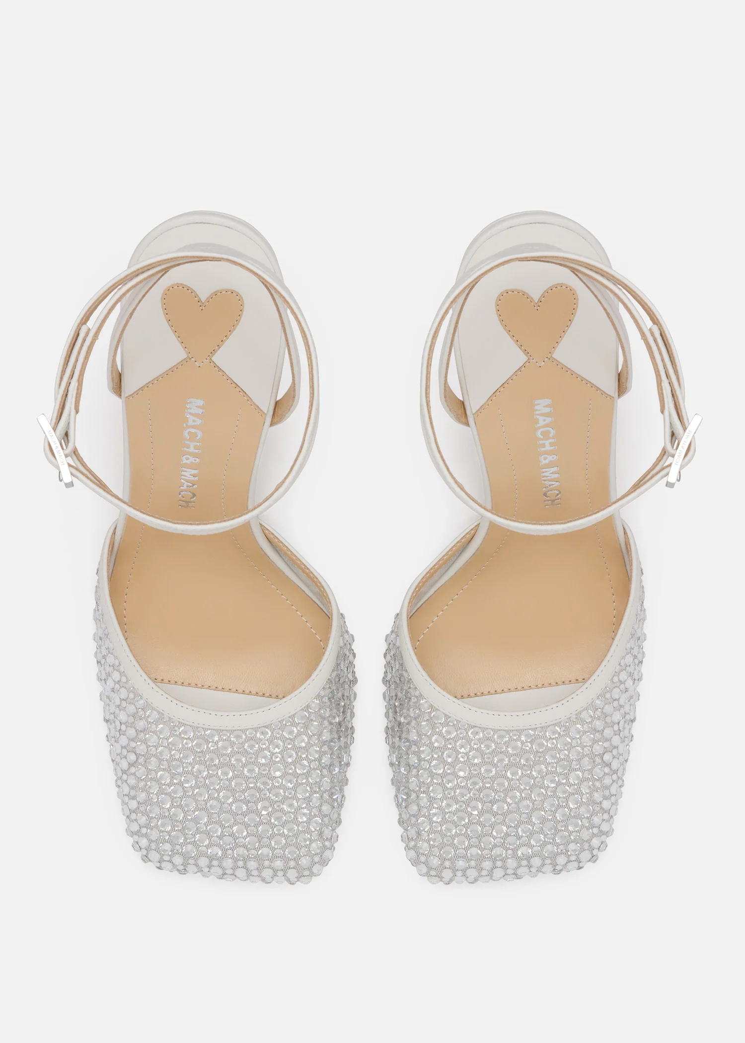Puffy Heart Ring Square Toe High Heels - Image 3
