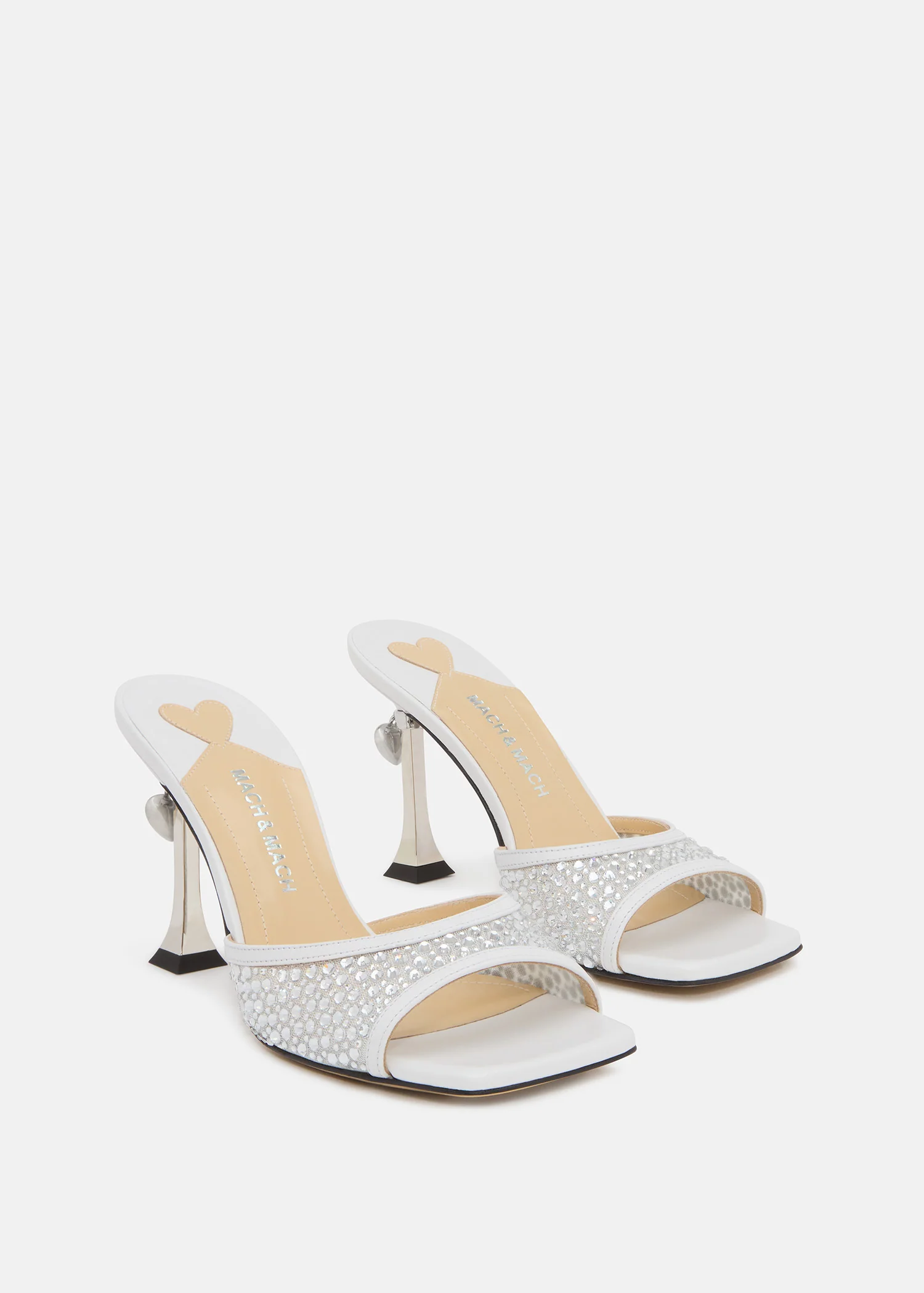 Puffy Heart Ring Square Toe Mules - Image 2